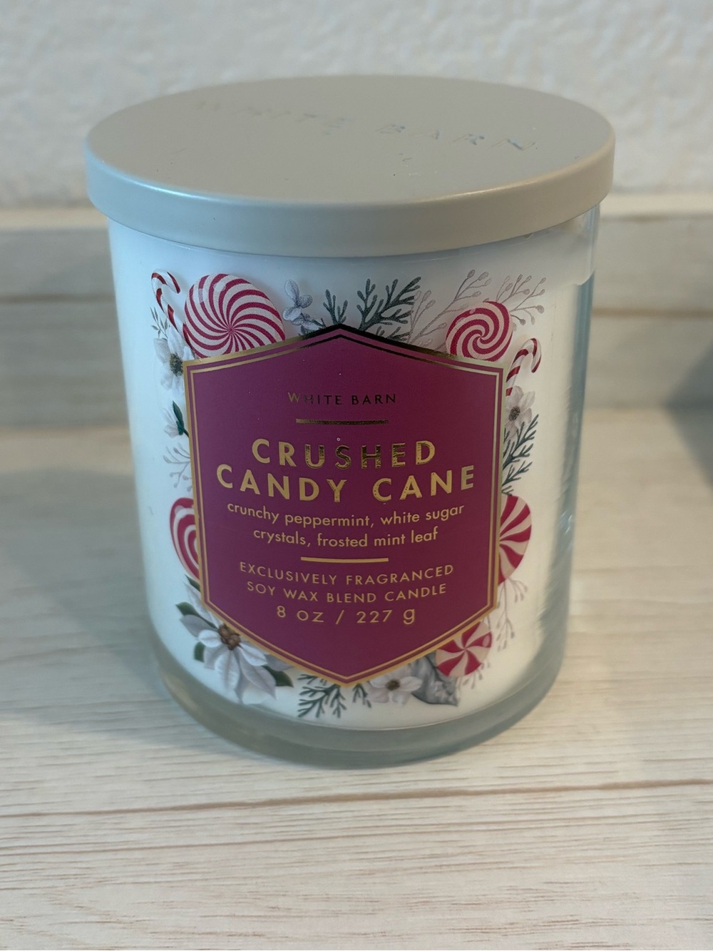 White Barn Crushed Candy Cane Candle